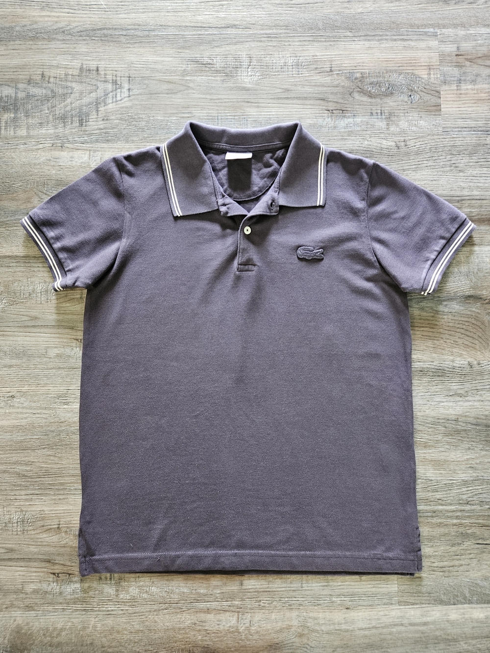 Lacoste Men's Short Sleeve Charcoal Grey Polo Shirt